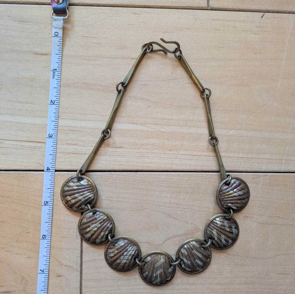 Vintage Brass Shell Necklace